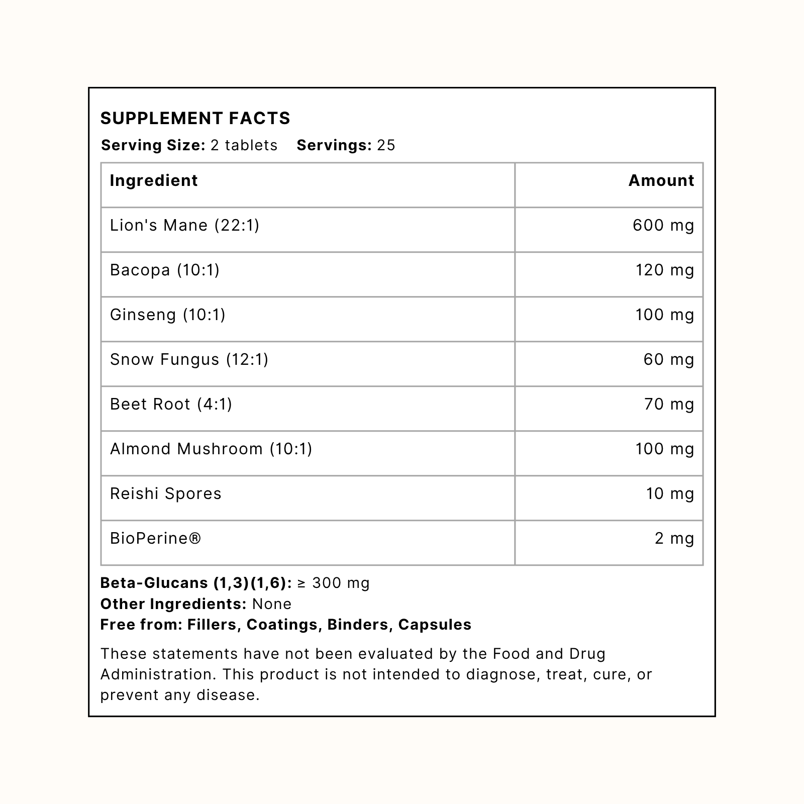 Cognitive Clarity - Lion's Mane 22:1