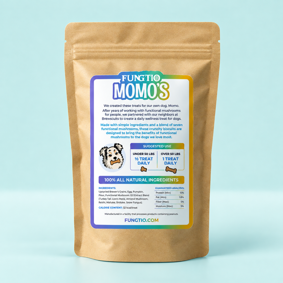 Fungtio Momo's Functional Mushroom Dog Biscuits